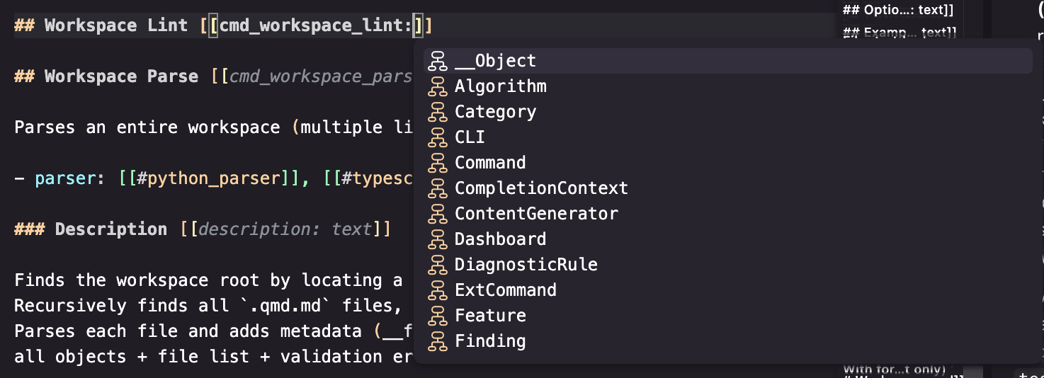 Reference autocomplete popup listing object ids